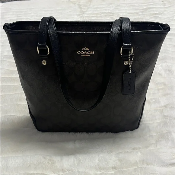 Coach Signature Black Tote Bag - Picture 3 of 8
